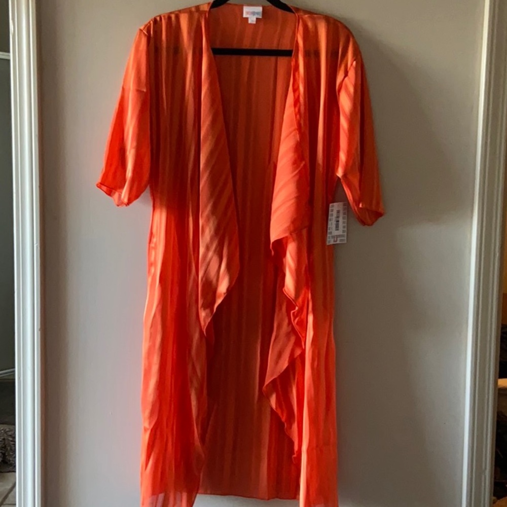 Lularoe Shirley Cardigan Coral Orange